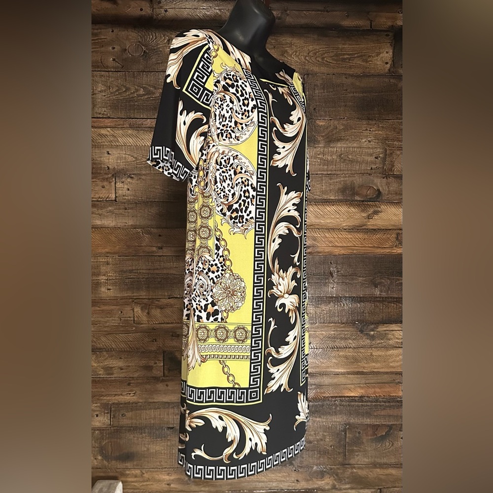 Etcetera Black and Yellow Baroque Dress - Picture 3 of 6